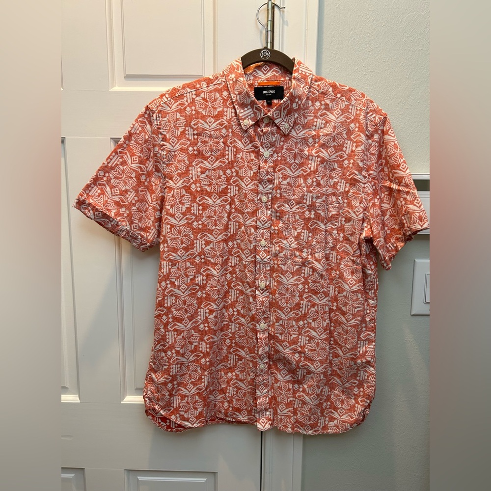 Jack Spade Collared Button Down, Burnt Orange. Si… - image 1